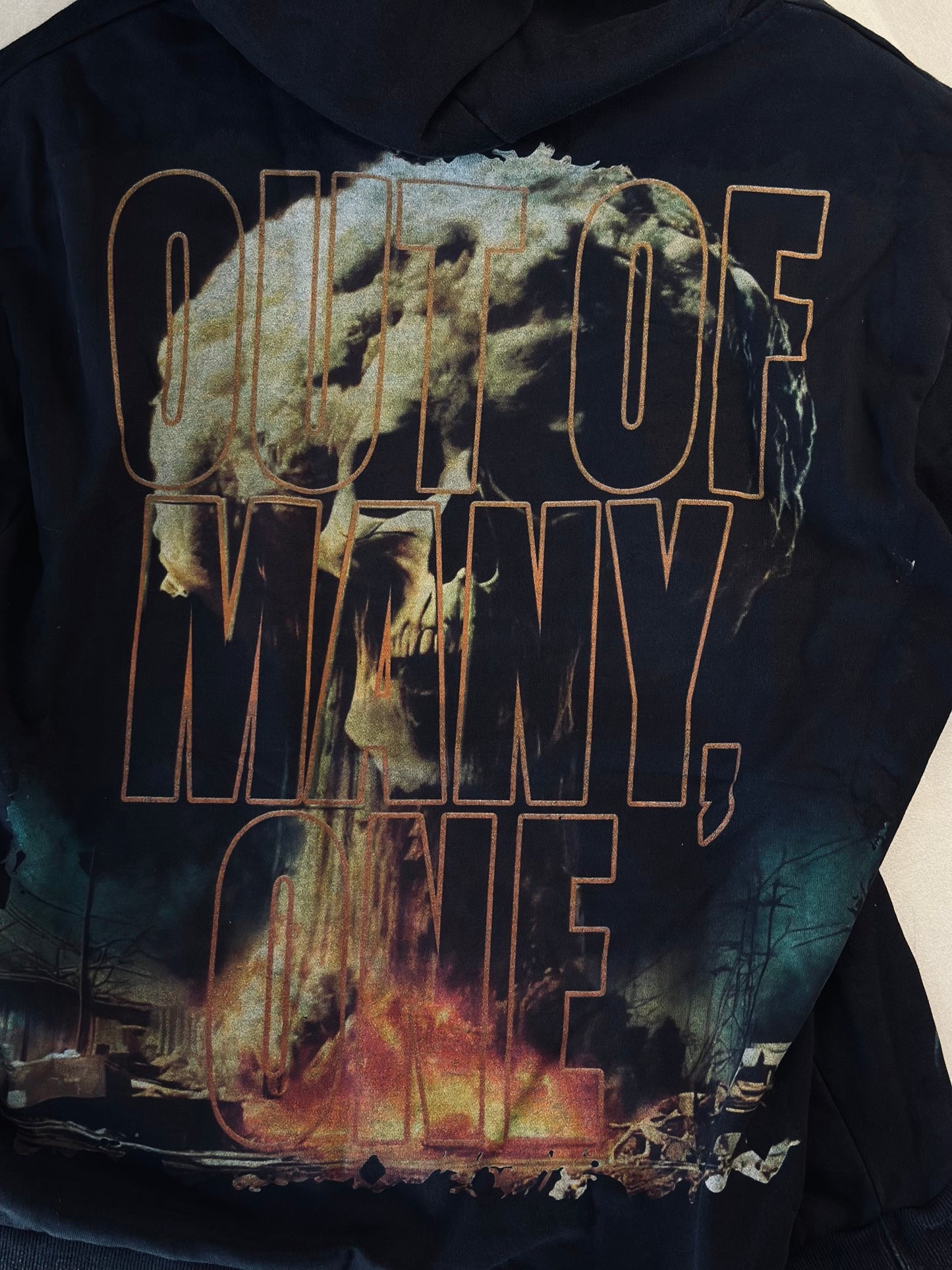 HOODIE GOS GRIS MANO BOTON