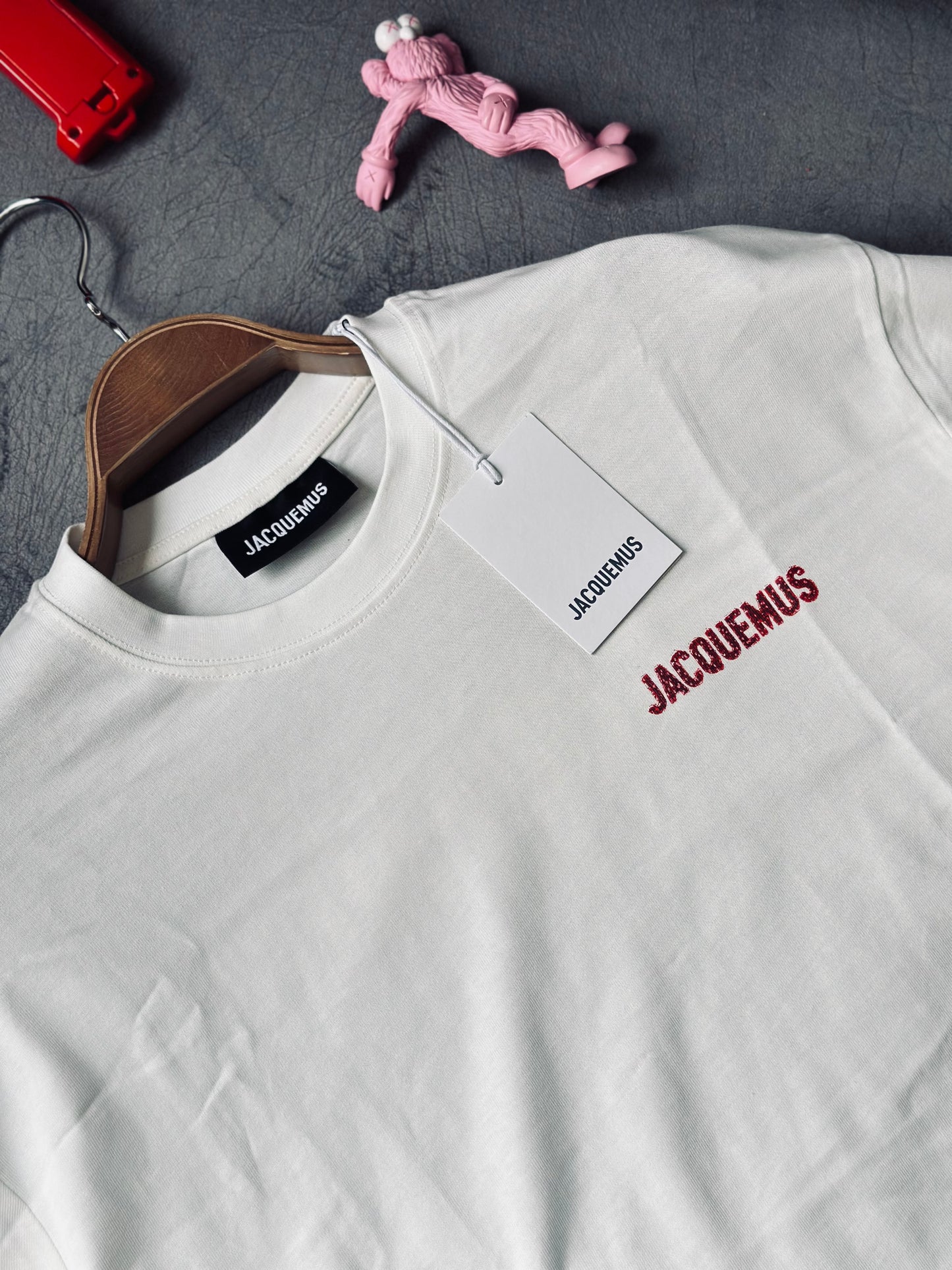 CAMISETA OVERSIZE TC JAQ BLANCA JAQUE ROJO
