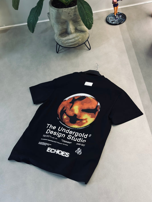 CAMISETA SLIM UND NEGRA ESFERA FUEGO
