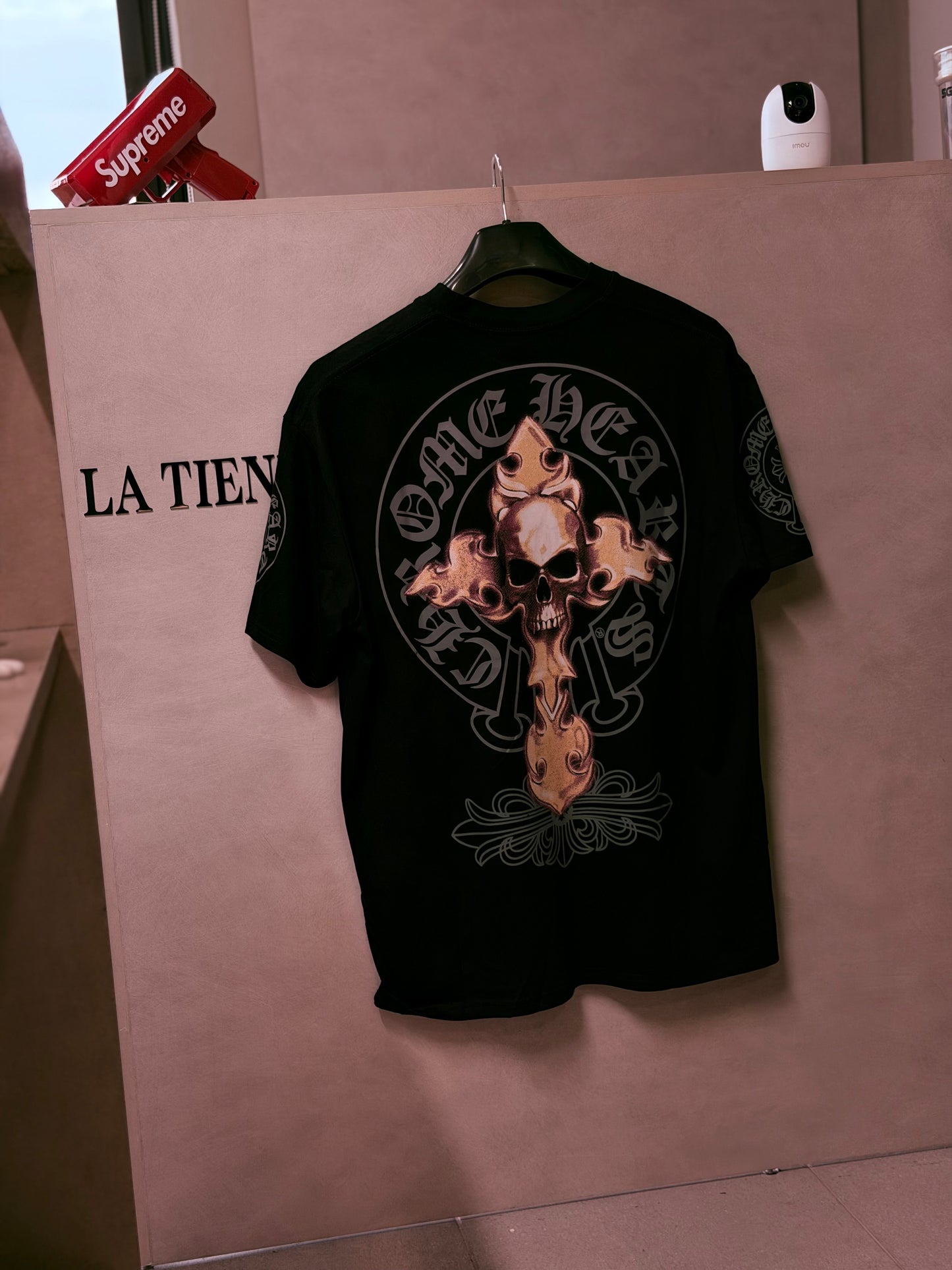 CAMISETA OVERSIZE CHR NEGRA CRUZ CALABERA