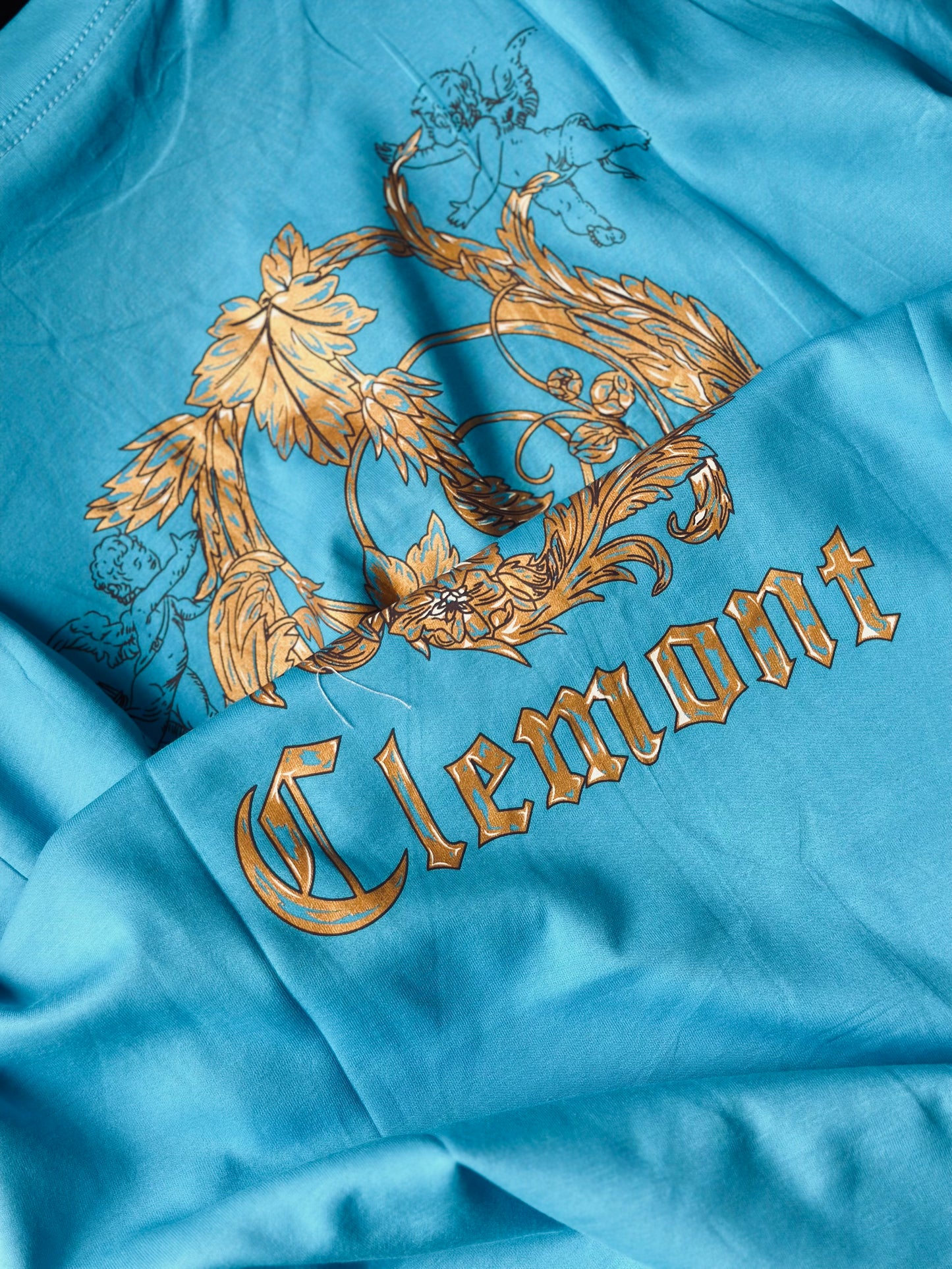 CAMISETA SLIM CLE AZUL CLASICO