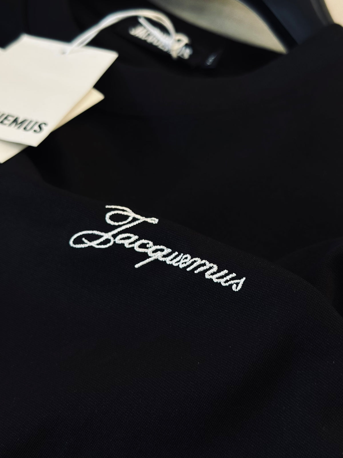 CAMISETA SLIM JAC NEGRA TEJIDO BLANCO