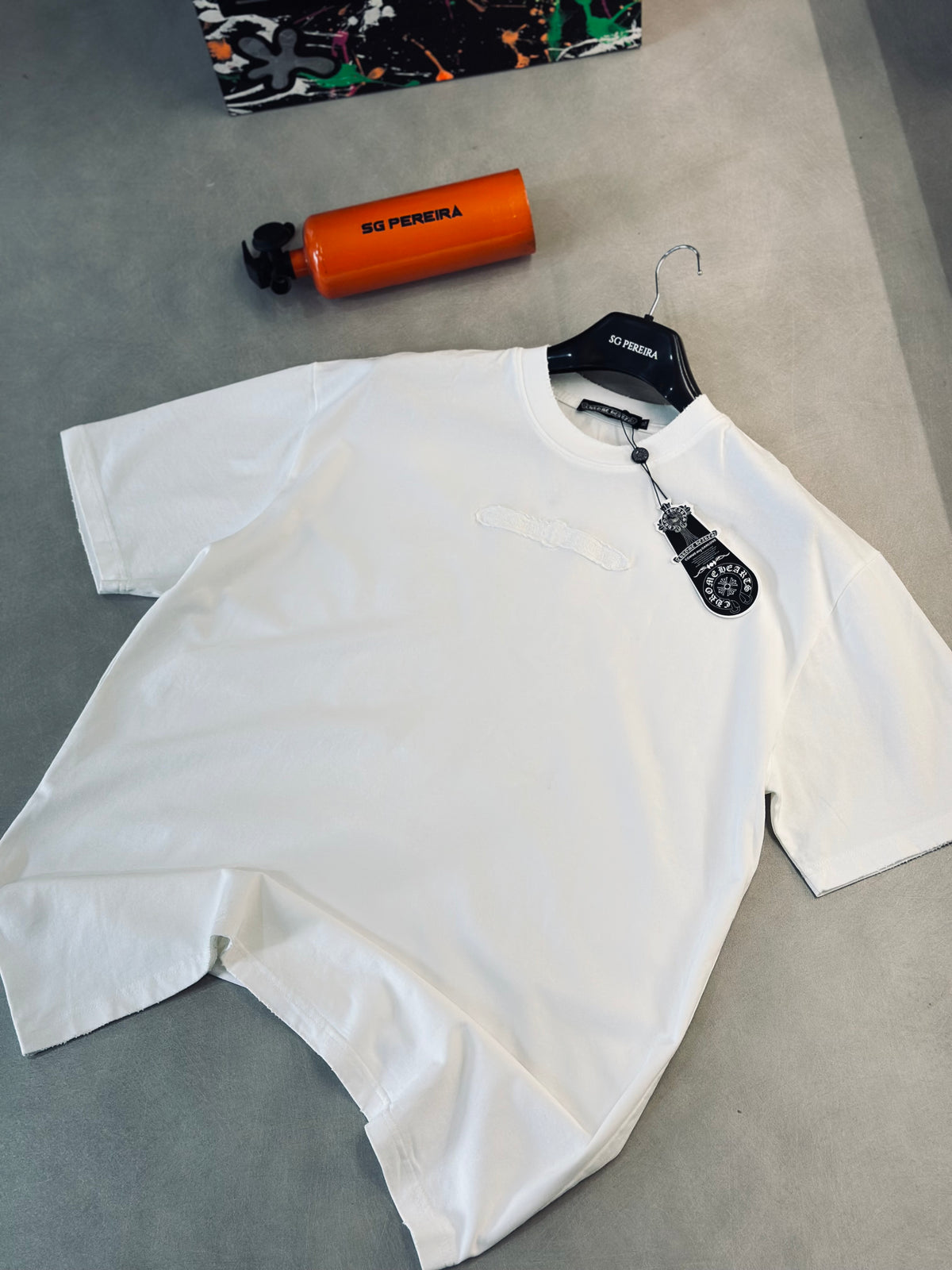 CAMISETA OVERSIZE CHR BLANCA TEJIDO BLANCO