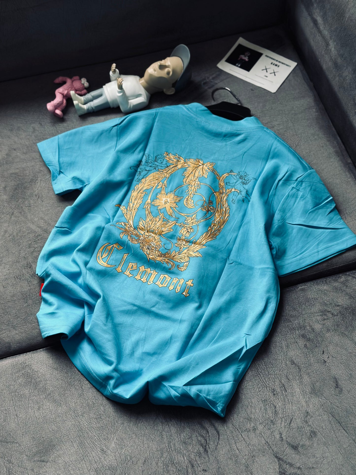 CAMISETA SLIM CLE AZUL CLASICO