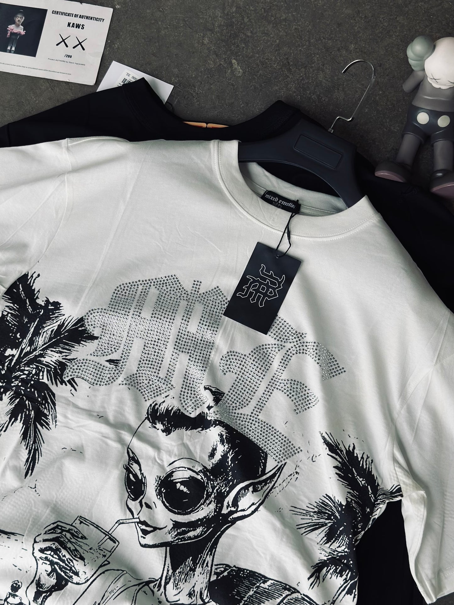 CAMISETA OVERSIZE MIX BLANCA OVNI