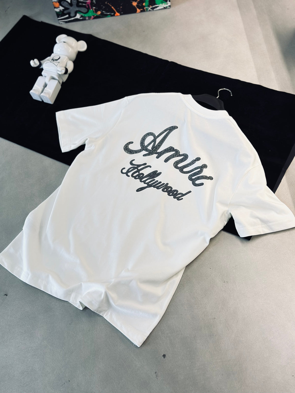CAMISETA OVERSIZE AMI BLANCA HOLLYWOOD