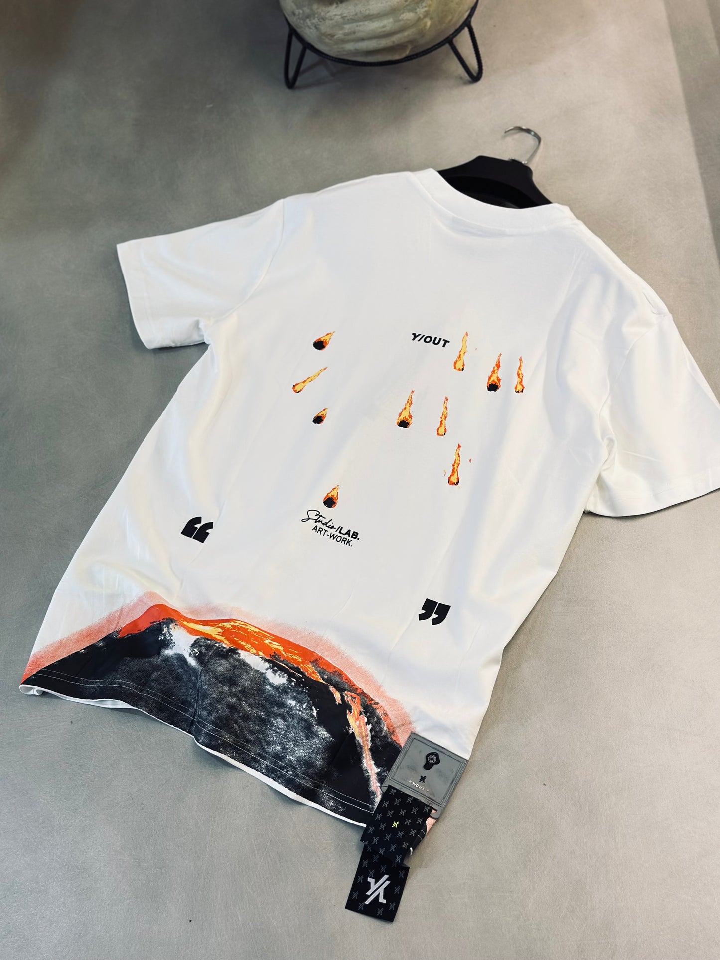 CAMISETA SLIM YOU BLANCA FUEGO