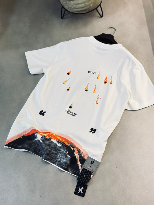 CAMISETA SLIM YOU BLANCA FUEGO