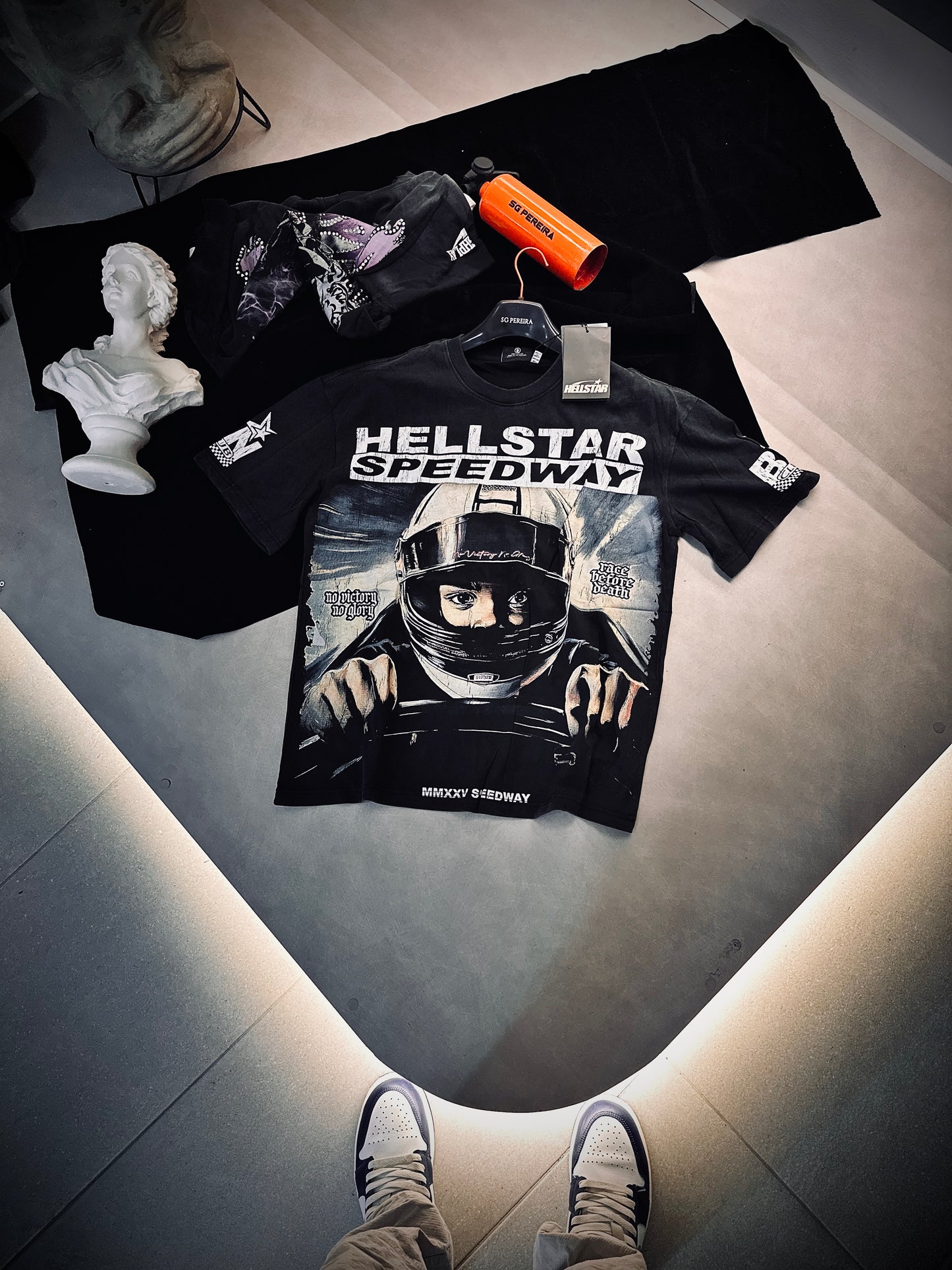 CAMISETA OVERSIZE HEL GRIS SPEEDWAY PILOTO