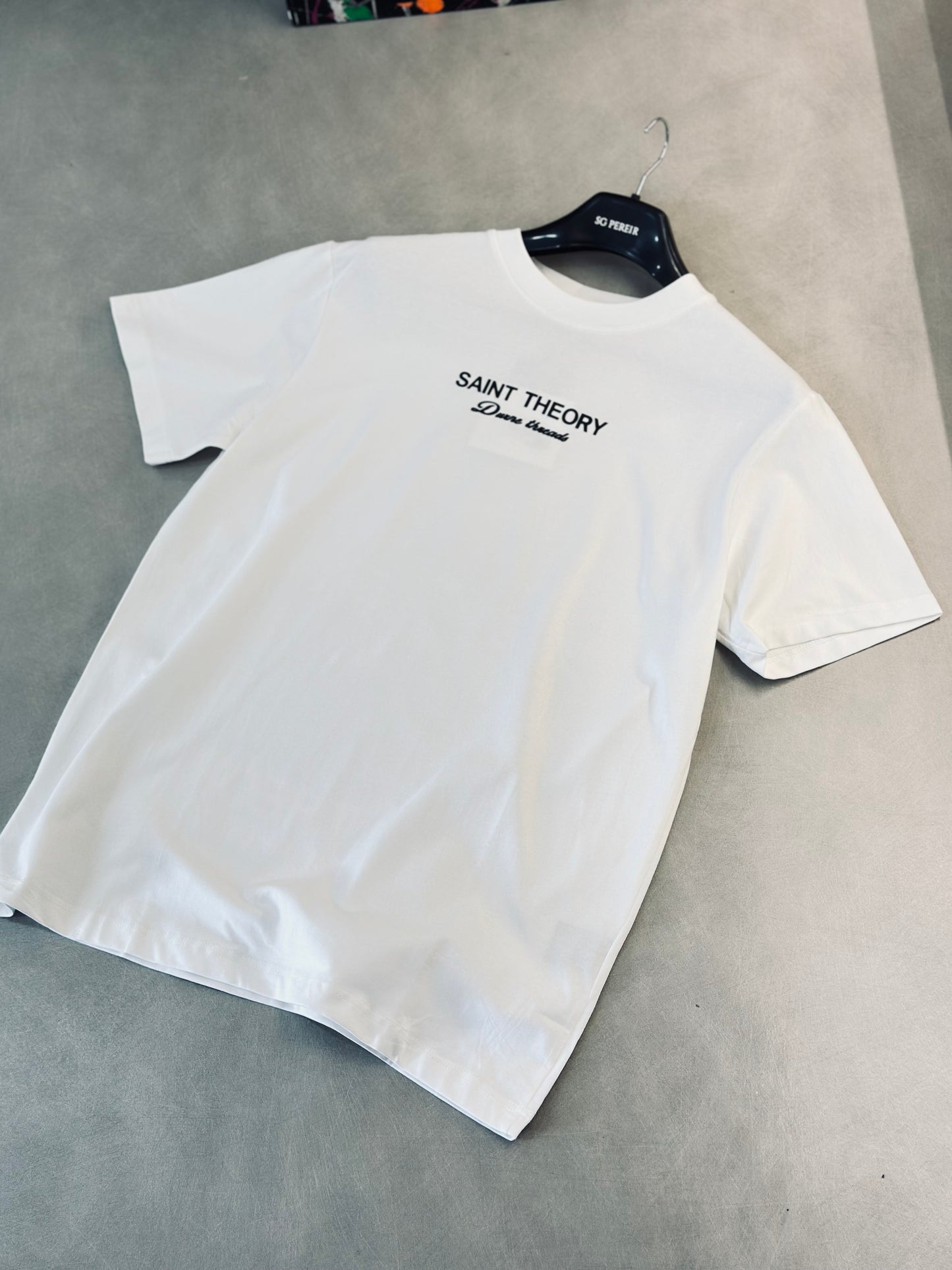 CAMISETA SLIM SAI BLANCA ANGEL PLATEADO NARANJA