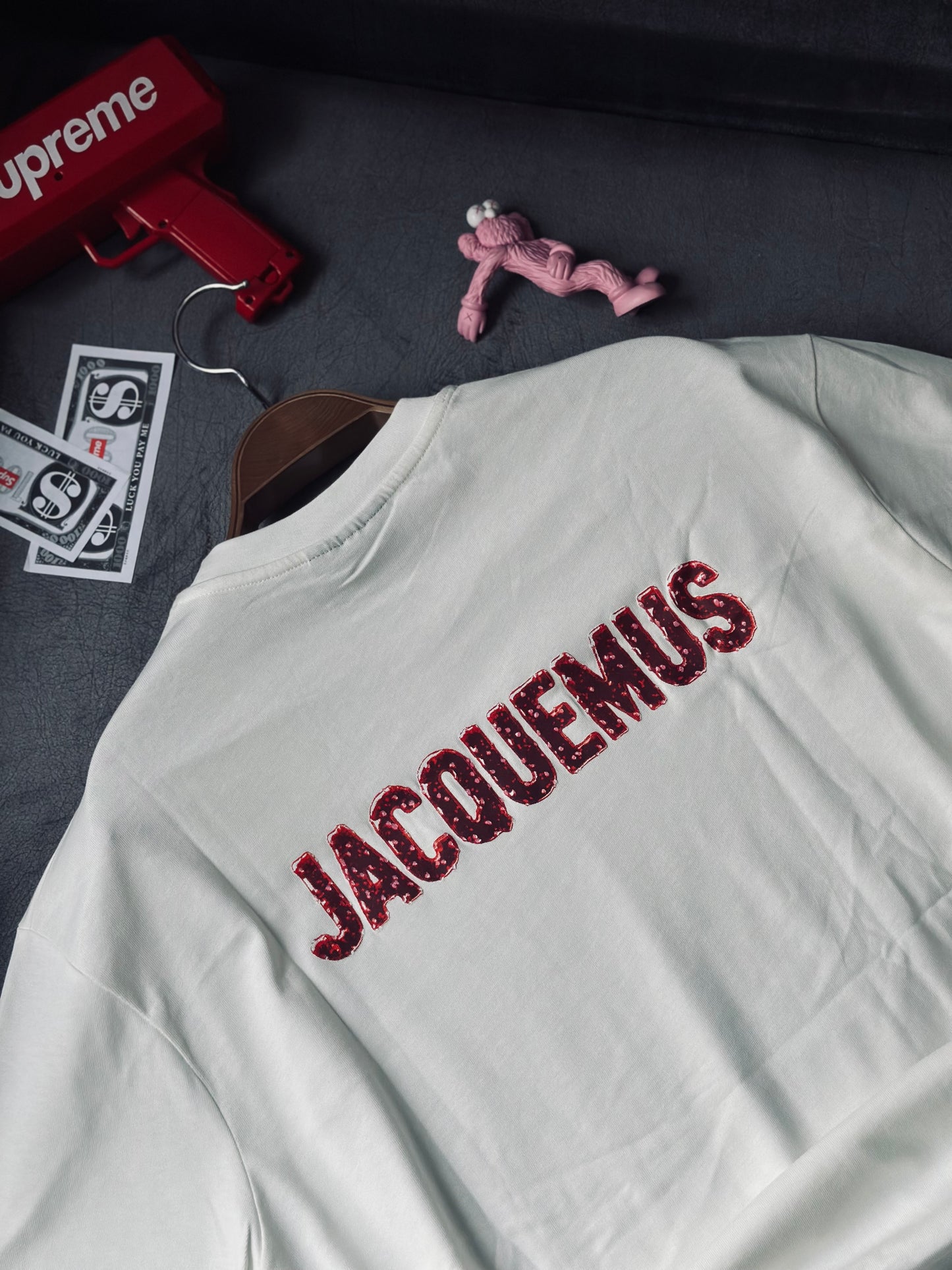 CAMISETA OVERSIZE TC JAQ BLANCA JAQUE ROJO