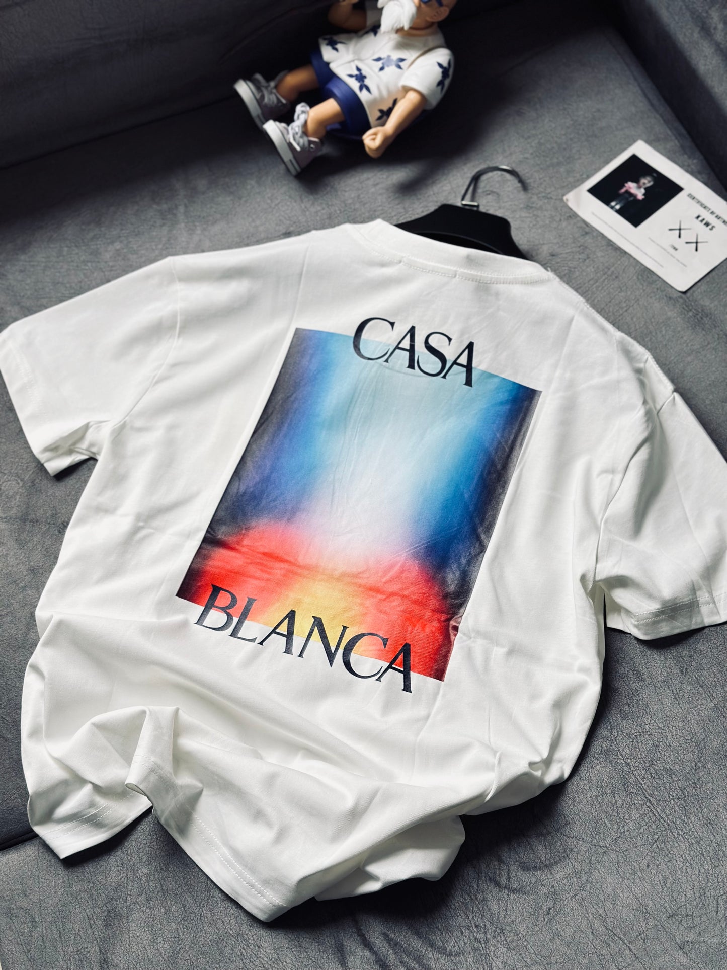 CAMISETA OVERSIZE CAS BLANCA COLOR DEGRADADO