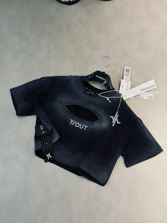 CROPTOP OVERSIZE YOU NEGRA DESGASTE