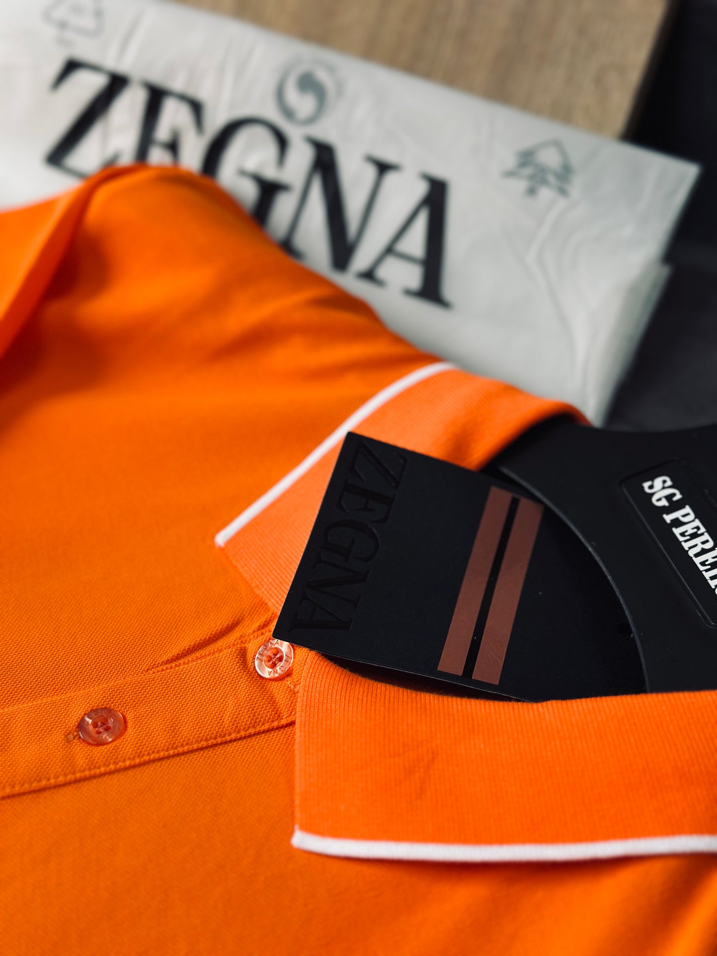 CAMISETA POLO ZEG NARANJA BASICA