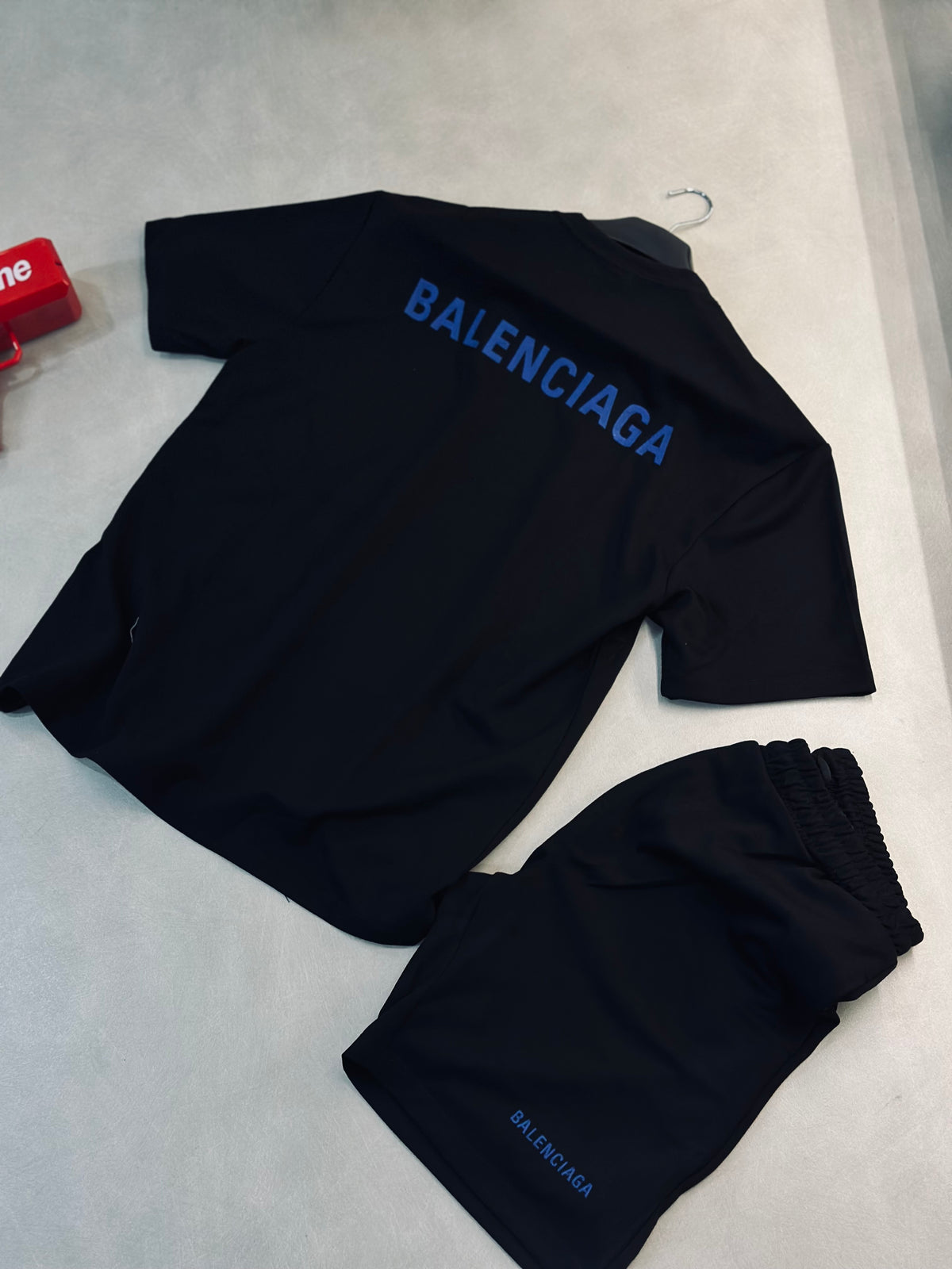 CONJUNTO BAL NEGRO TEJIDO AZUL