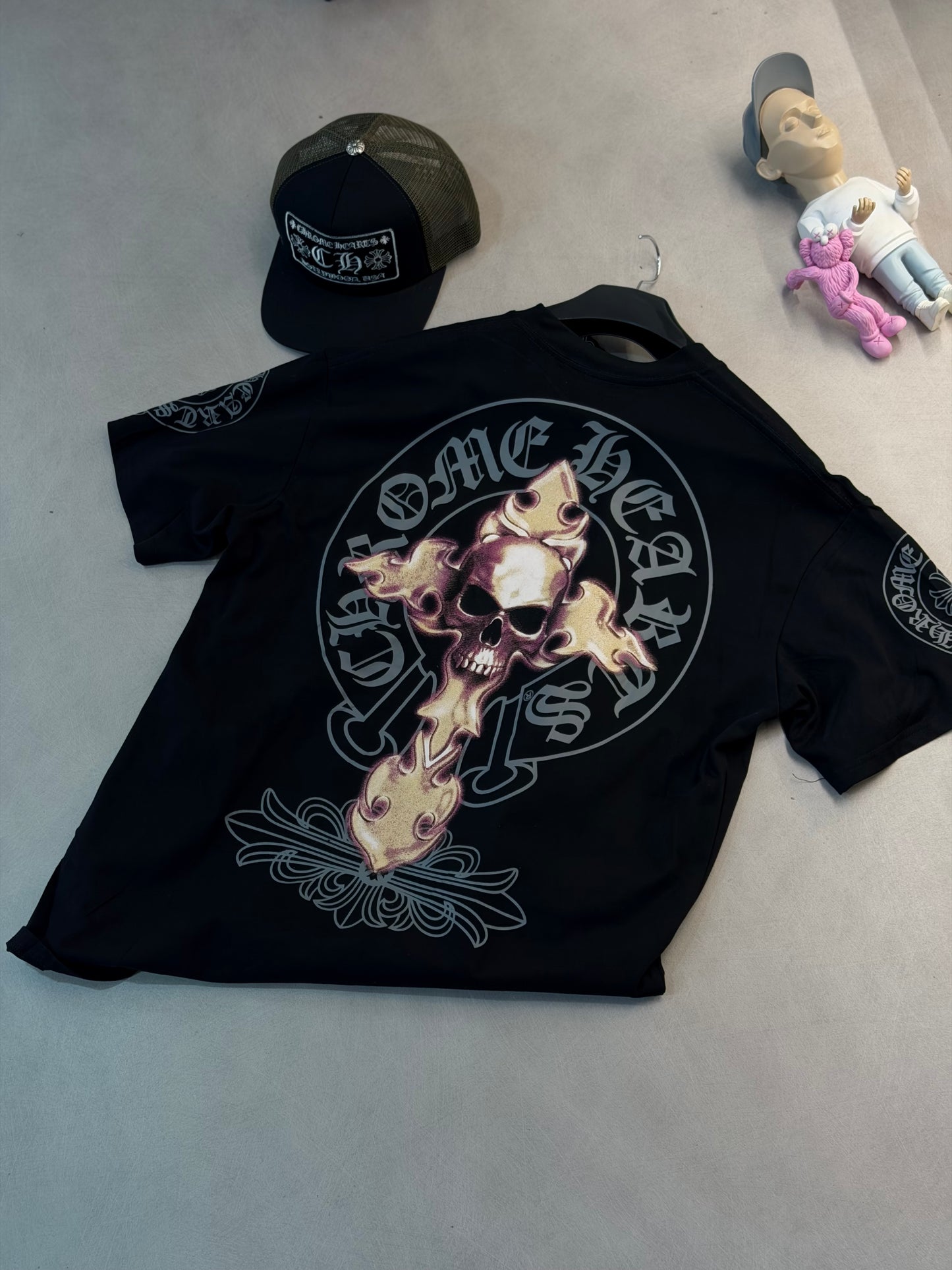 CAMISETA OVERSIZE CHR NEGRA CRUZ CALABERA