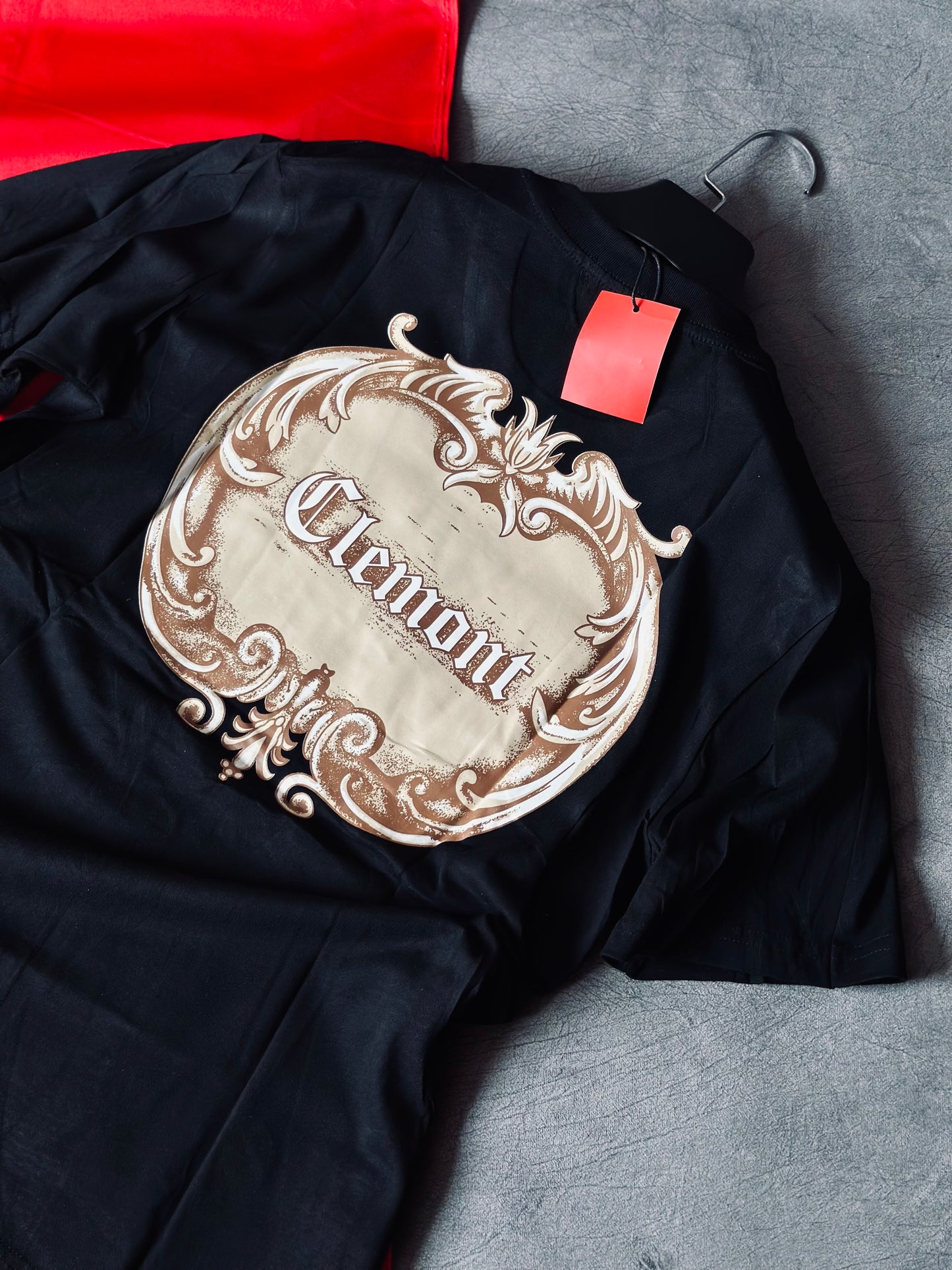 CAMISETA SLIM CLE NEGRA MARCO CAFÉ