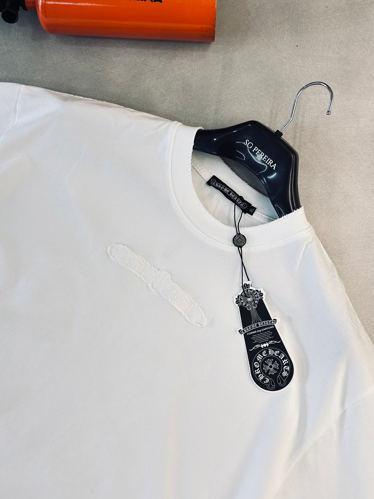 CAMISETA OVERSIZE CHR BLANCA TEJIDO BLANCO