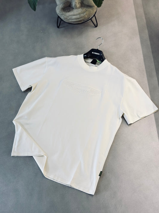 CAMISETA OVERSIZE BOS CREMA ASTON MARTIN TEJIDO