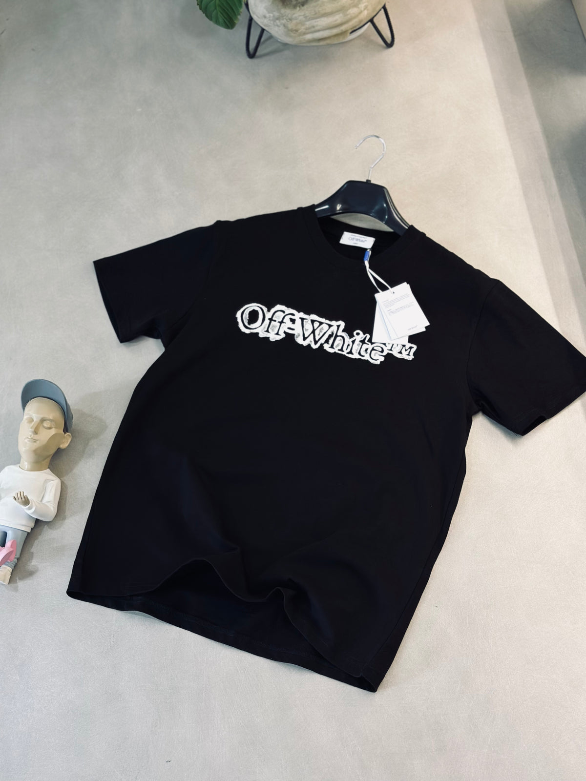 CAMISETA OVERSIZE OFF NEGRA "X" BLANCO
