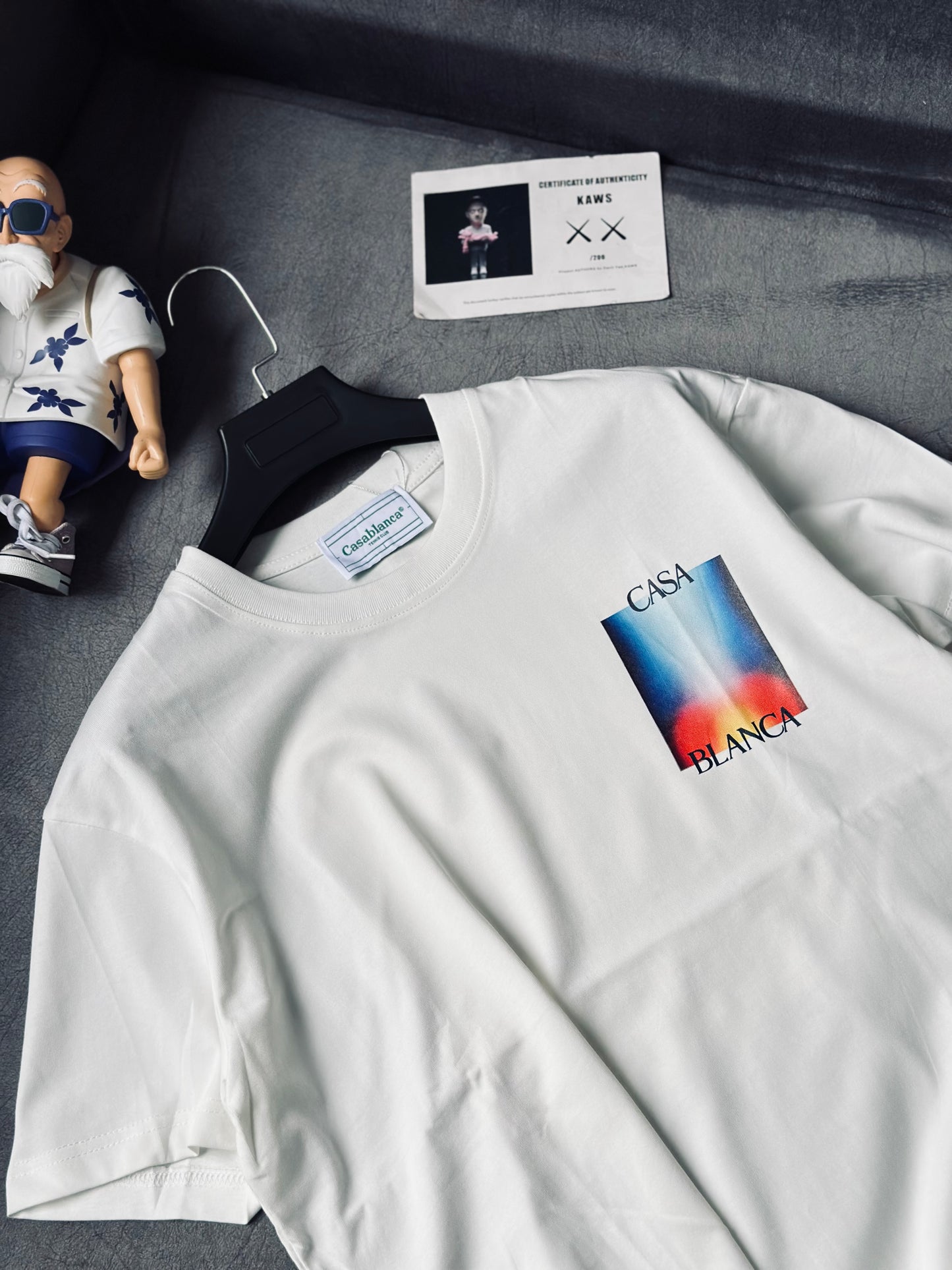 CAMISETA OVERSIZE CAS BLANCA COLOR DEGRADADO