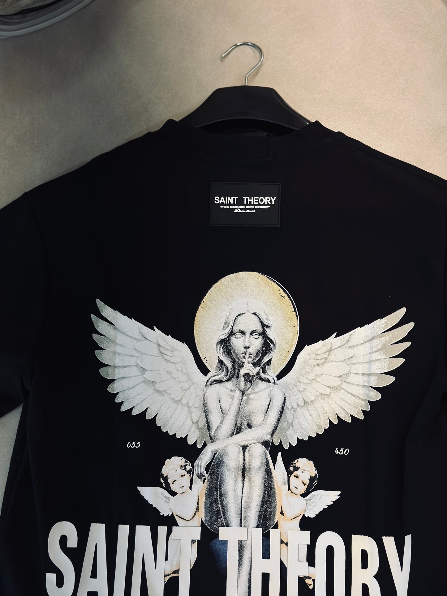 CAMISETA SLIM SAI NEGRA ANGEL BLANCO
