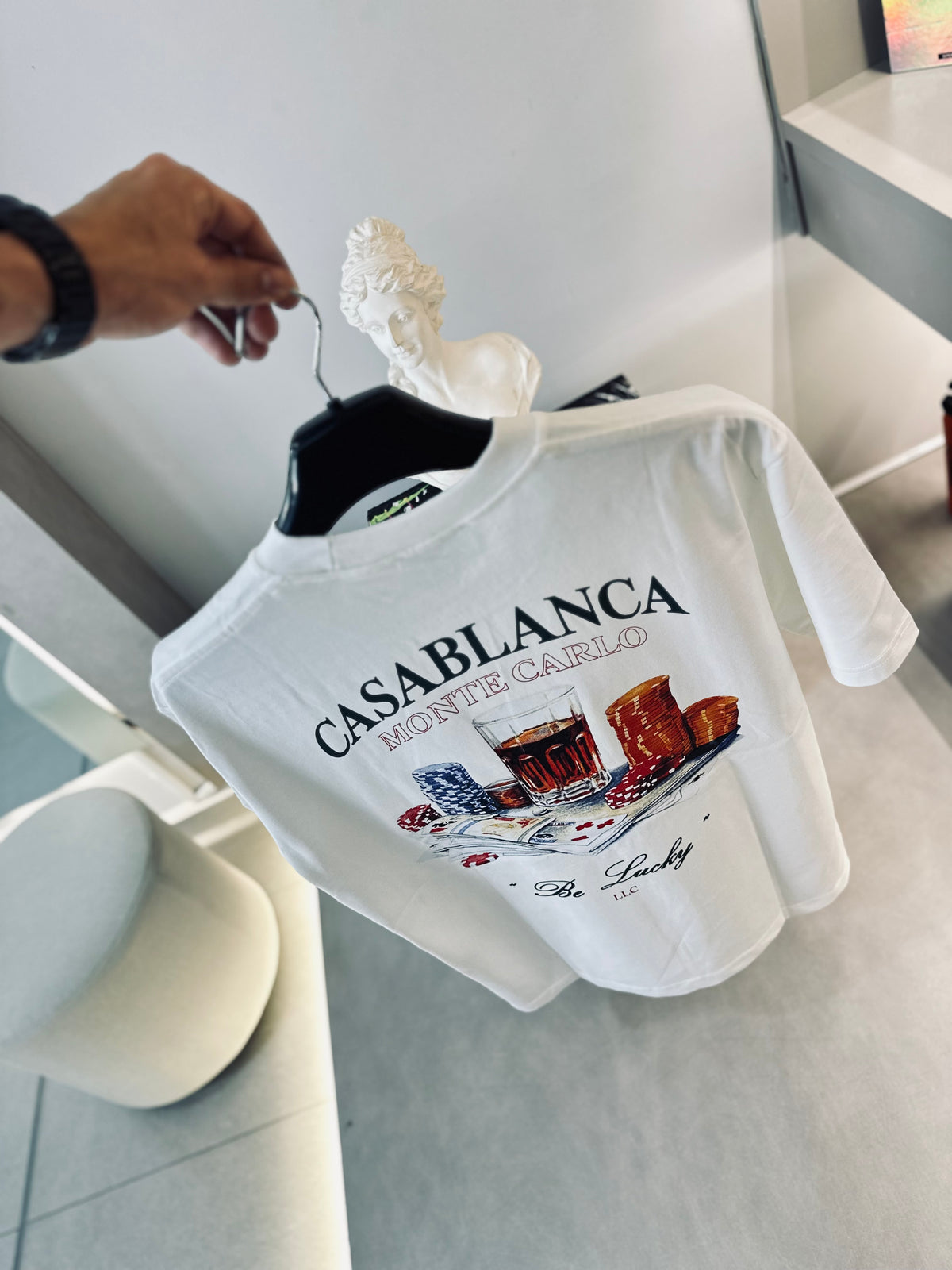 CAMISETA OVERSIZE CAS BLANCA MONTECARLO