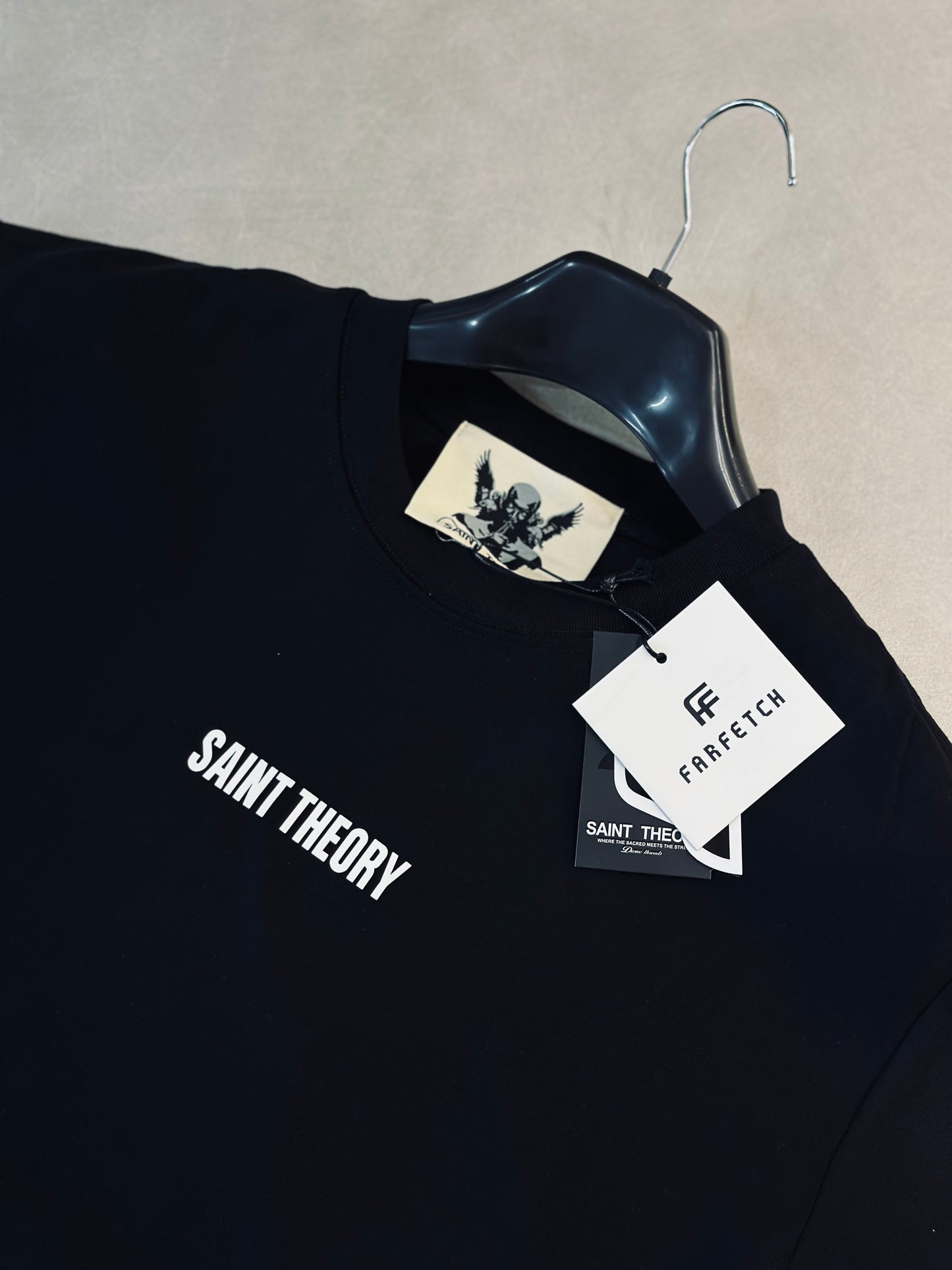CAMISETA SLIM SAI NEGRA ANGEL BLANCO