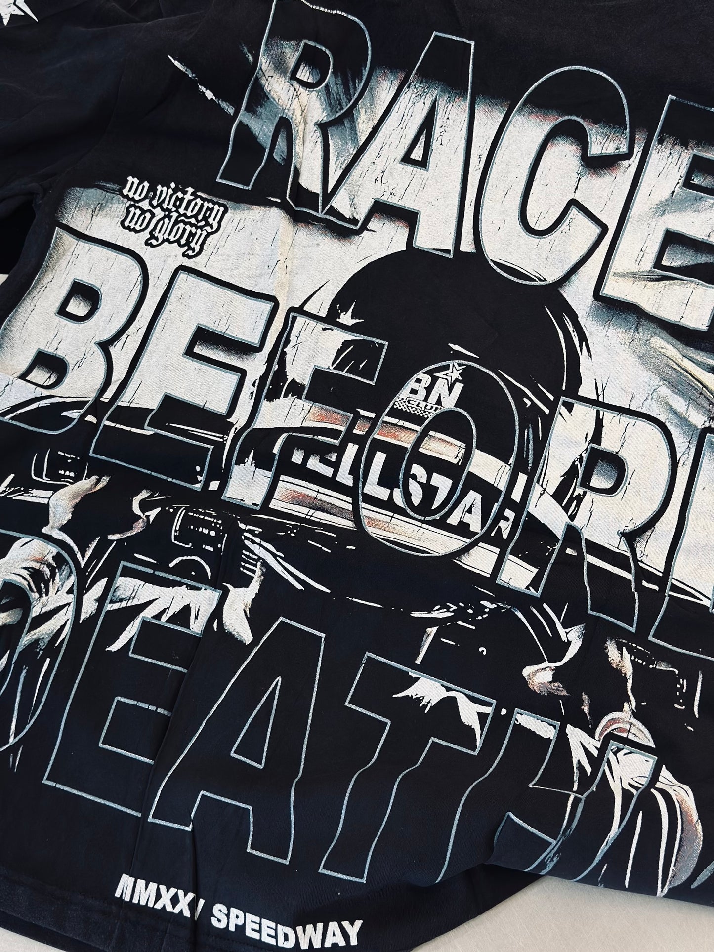 CAMISETA OVERSIZE HEL GRIS SPEEDWAY PILOTO