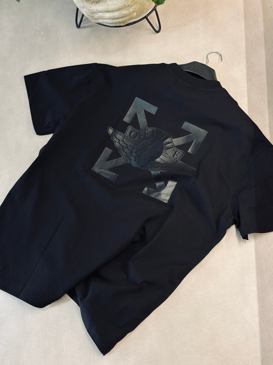 CAMISETA OVERSIZE OFF NEGRA JORDAN OFF FRONTAL