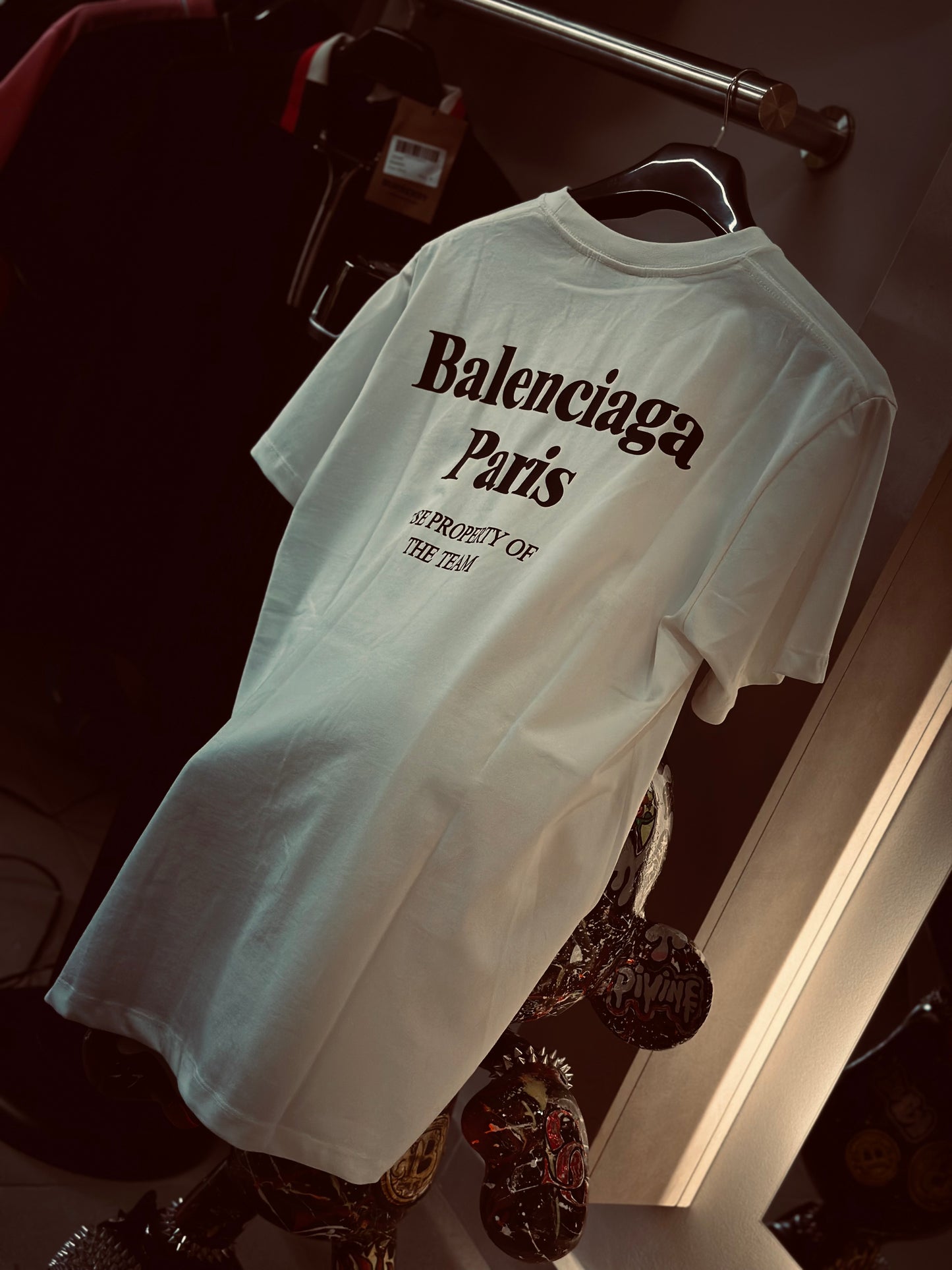 CAMISETA OVERSIZE BAL BLANCA LOGO NEGRO