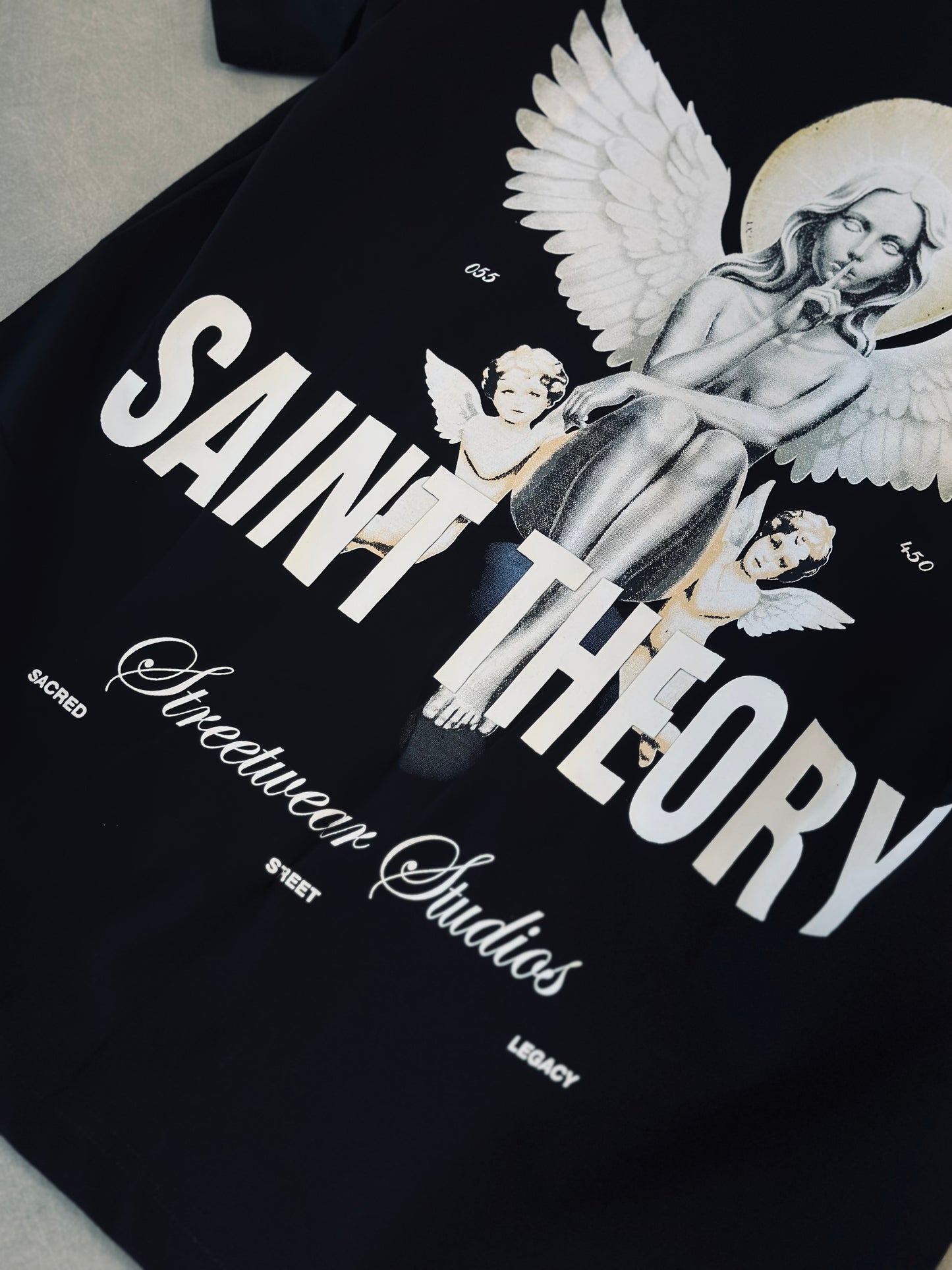 CAMISETA SLIM SAI NEGRA ANGEL BLANCO