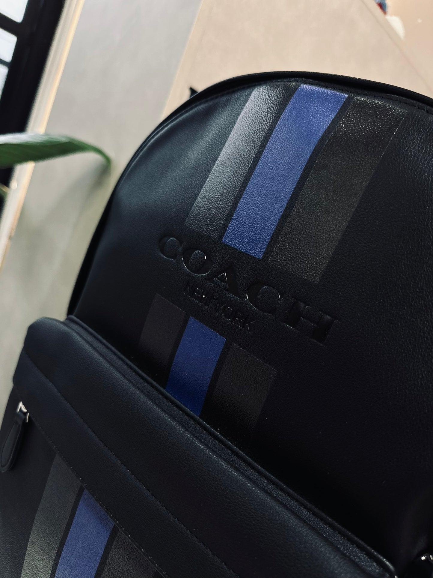 BOLSO COA NEGRO LINEA AZUL