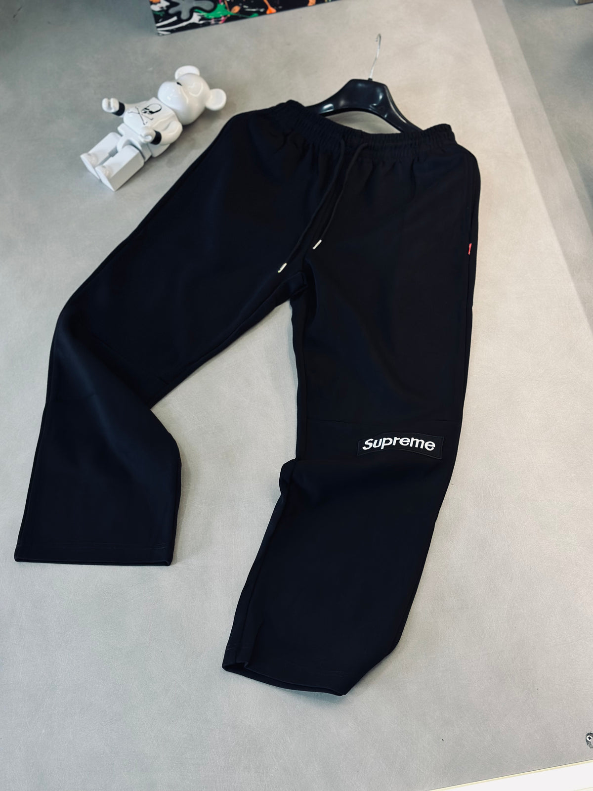 SUDADERA SUP NEGRO SUPR TEJIDO BLANCO