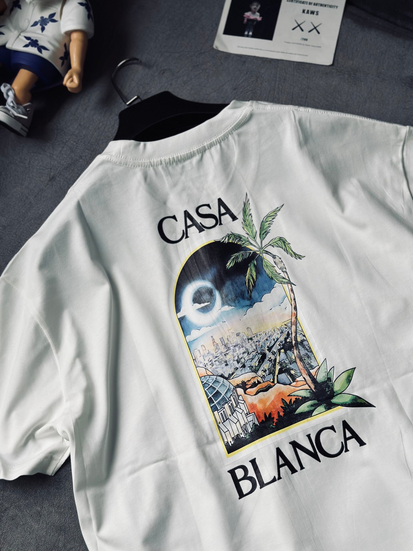 CAMISETA OVERSIZE CAS BLANCA NOCHE