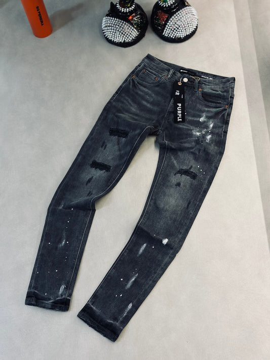 JEAN PUR NEGRO DEST BLANCOS