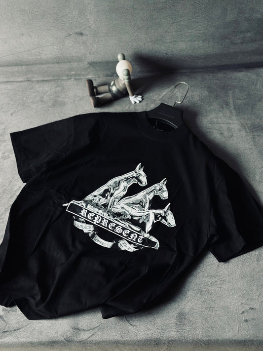 CAMISETA OVERSIZE REP NEGRA PERROS