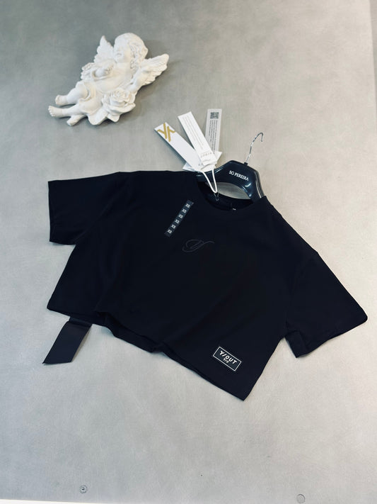 CROPTOP OVERSIZE YOU NEGRA "Y" GOMA CLASICA