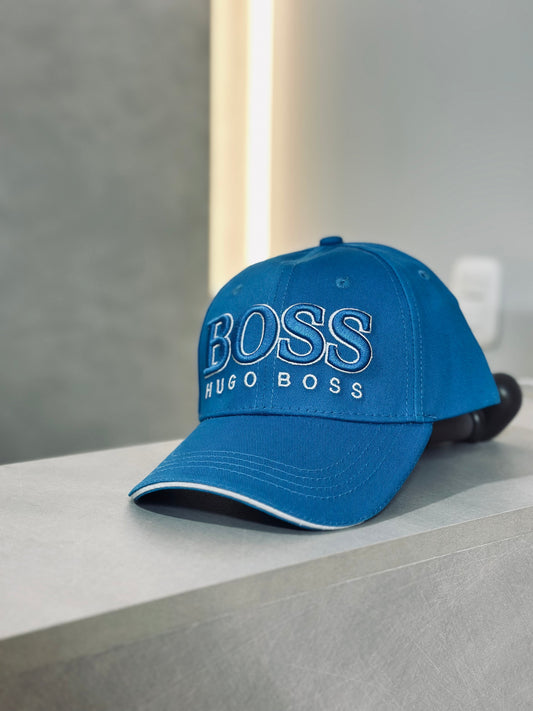 GORRA BOS AZUL BOS DELINEADO BLANCO