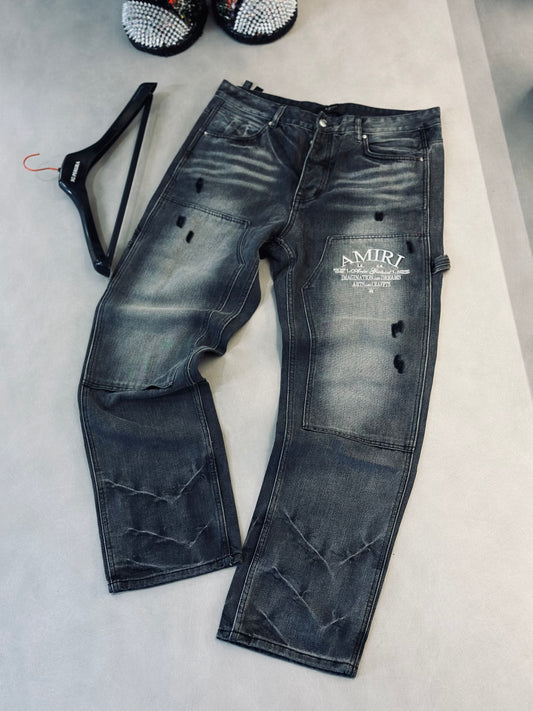 JEAN AMI NEGRO BAGGY AMI TEJIDO BOLSILLO