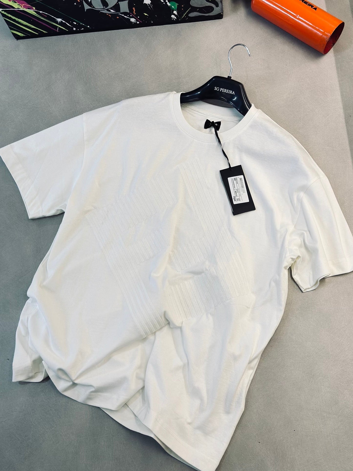 CAMISETA OVERSIZE FEN BLANCA LOG TEJIDO