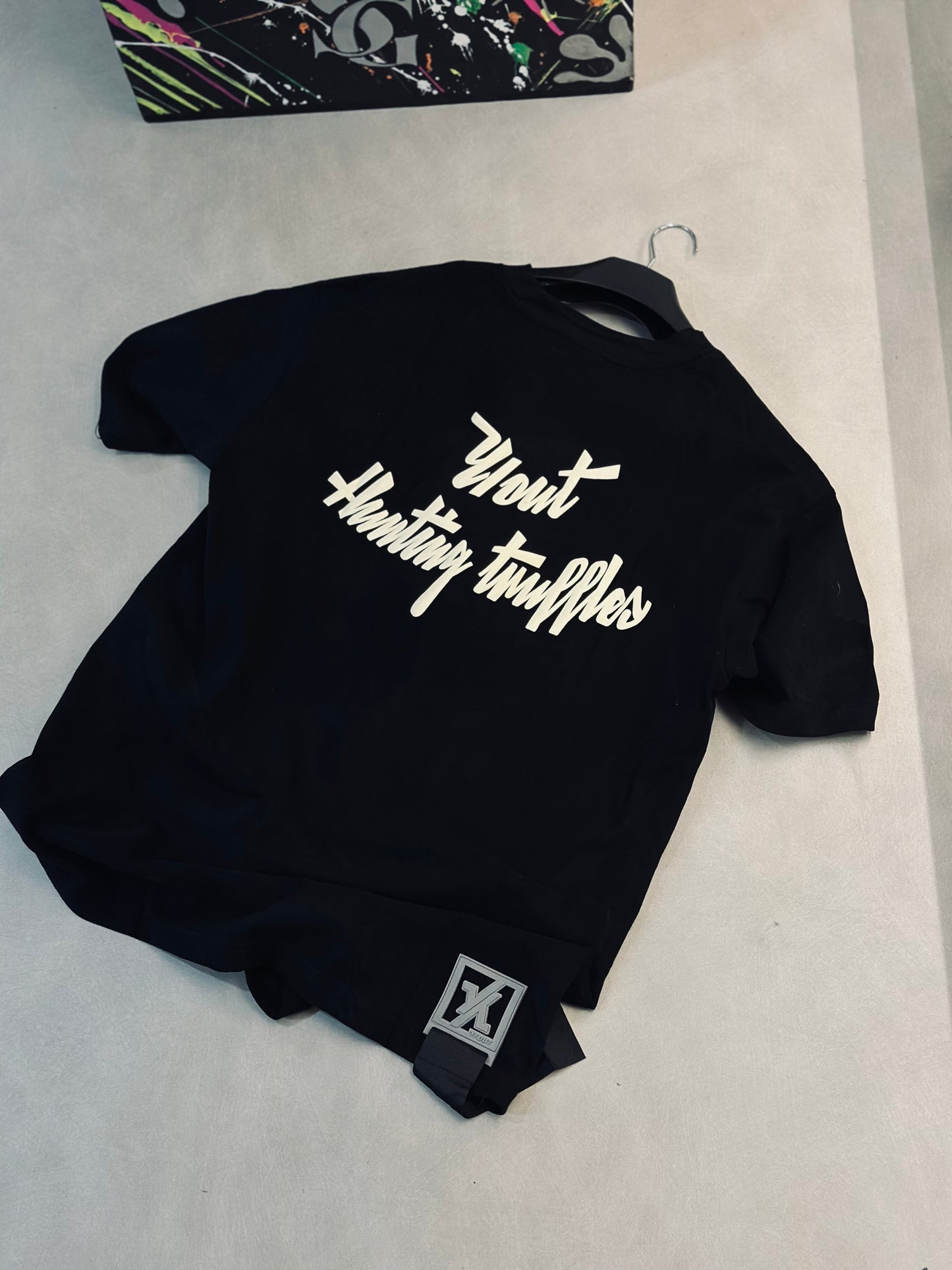 CAMISETA OVERSIZE YOU NEGRA LETRA CRE/CAF