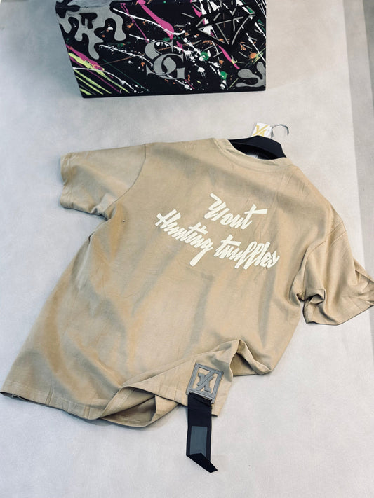 CAMISETA OVERSIZE YOU CAFÉ LETRA CRE/CAF