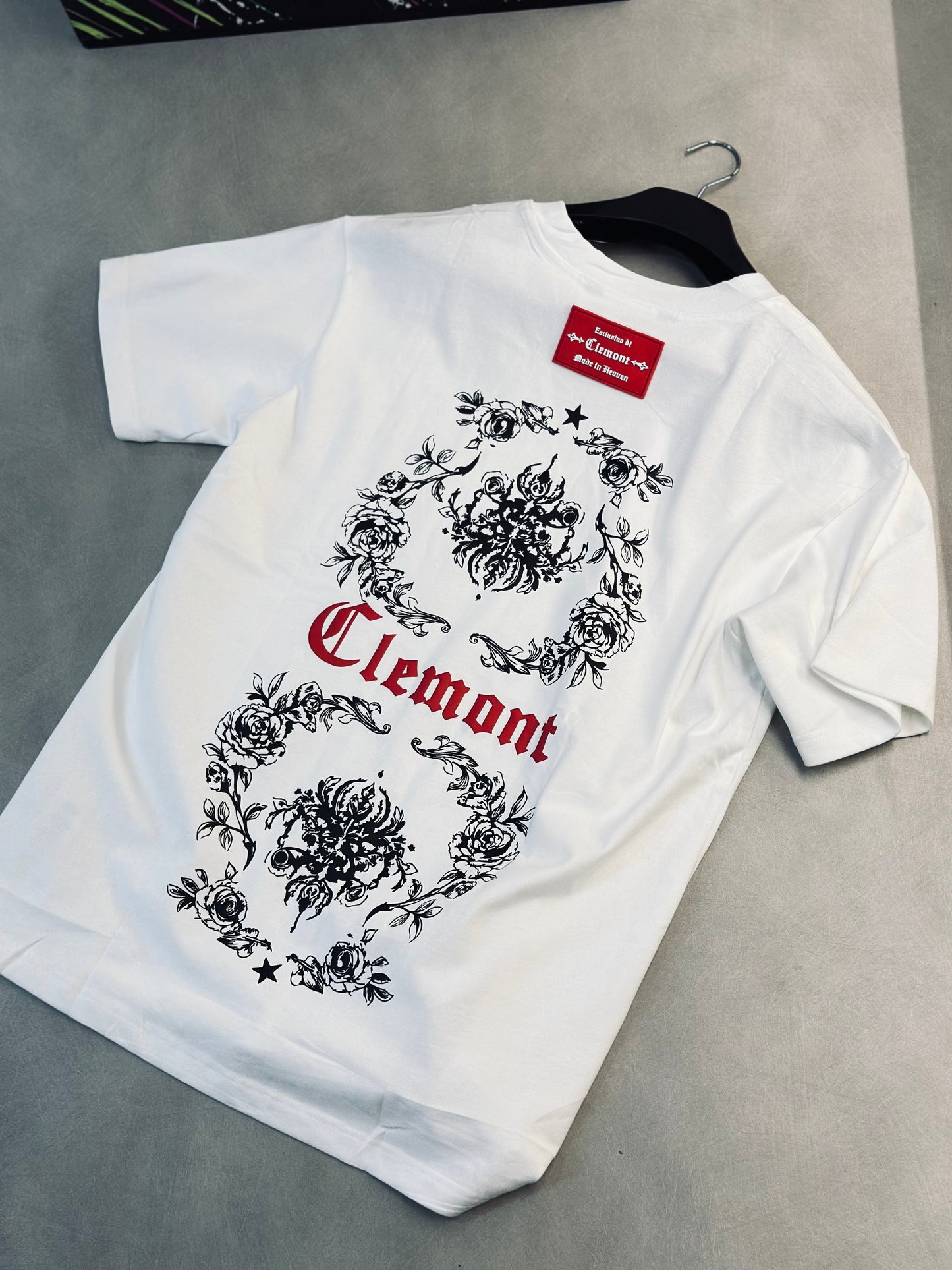 CAMISETA OVERSIZE CLE BLANCO ARCO FLORES