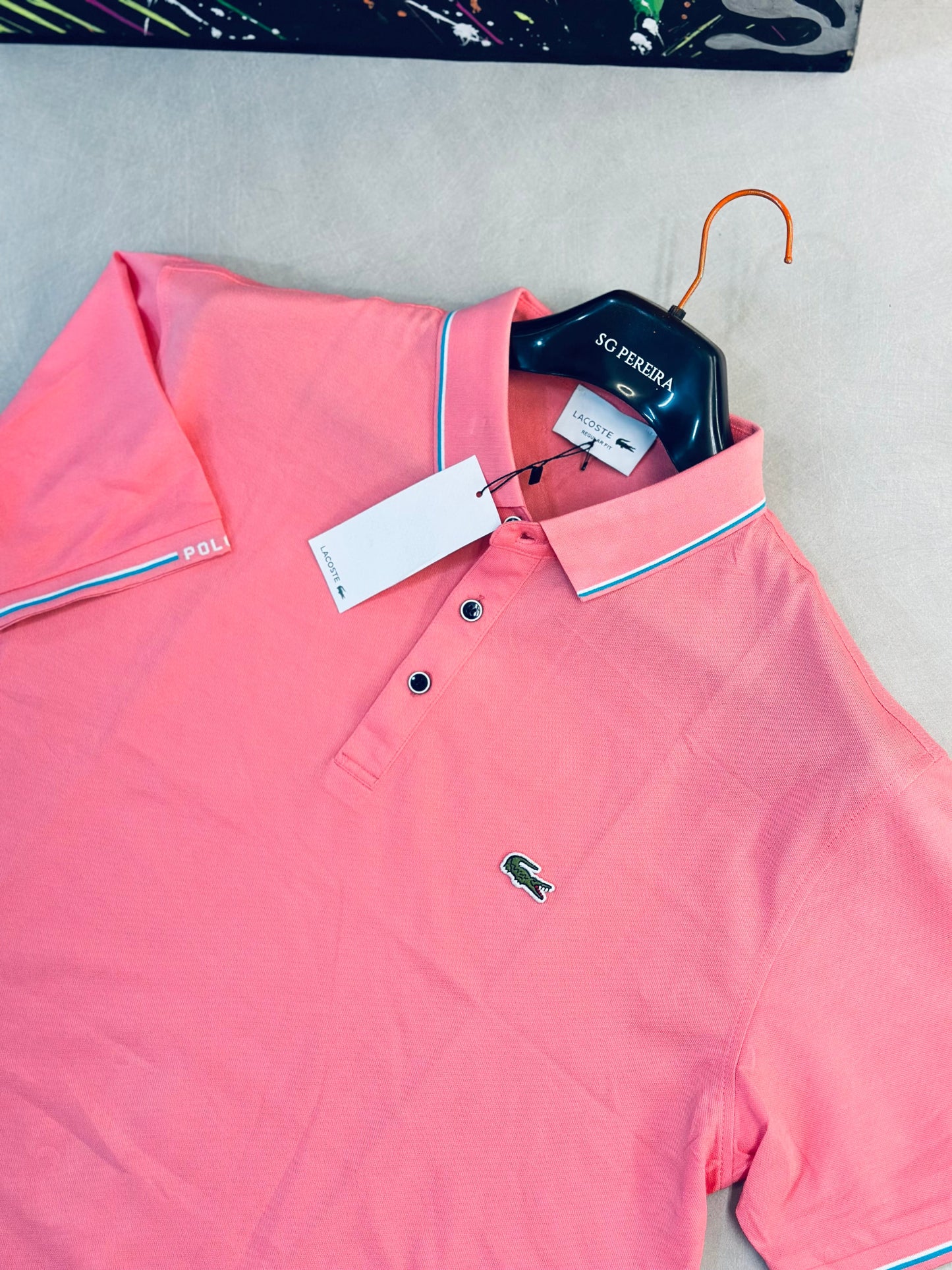 CAMISETA POLO LAC ROSADA TEJIDO