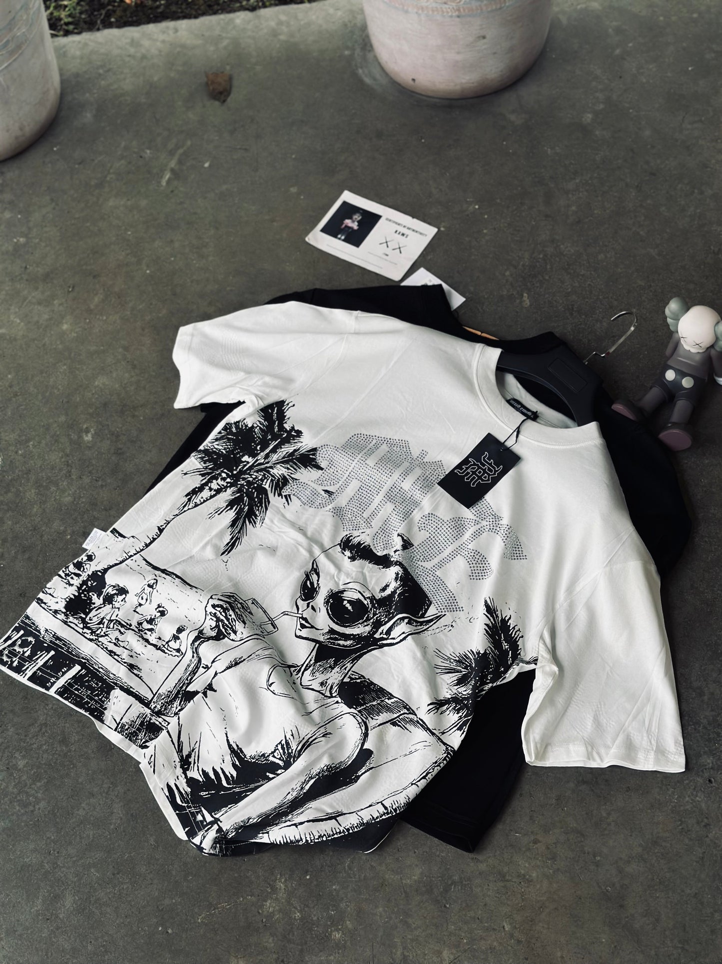 CAMISETA OVERSIZE MIX BLANCA OVNI
