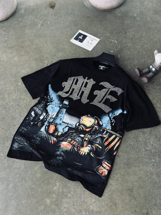 CAMISETA OVERSIZE MIX NEGRA ASTRONAUTA