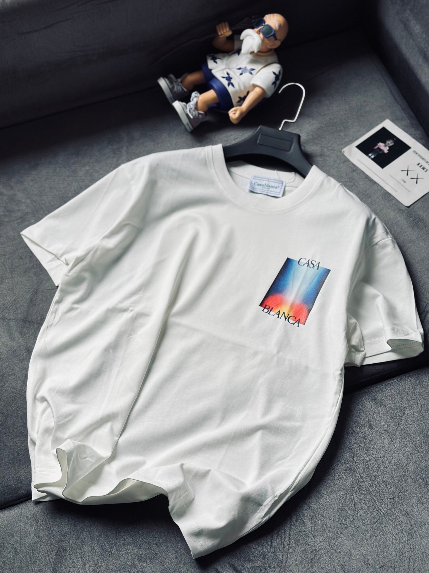 CAMISETA OVERSIZE CAS BLANCA COLOR DEGRADADO