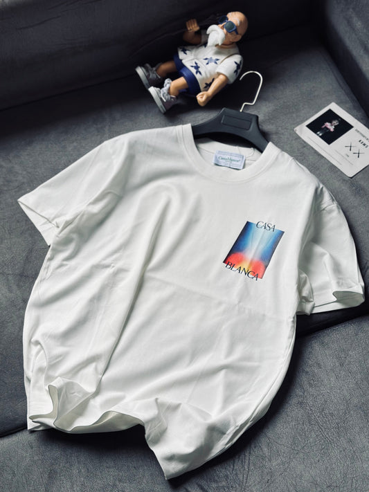 CAMISETA OVERSIZE CAS BLANCA COLOR DEGRADADO