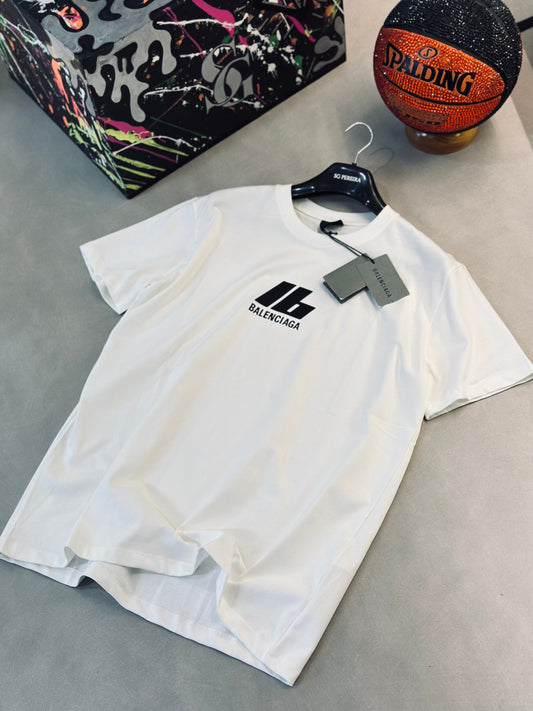 CAMISETA OVERSIZE BAL BLANCA LOGO NEGRO